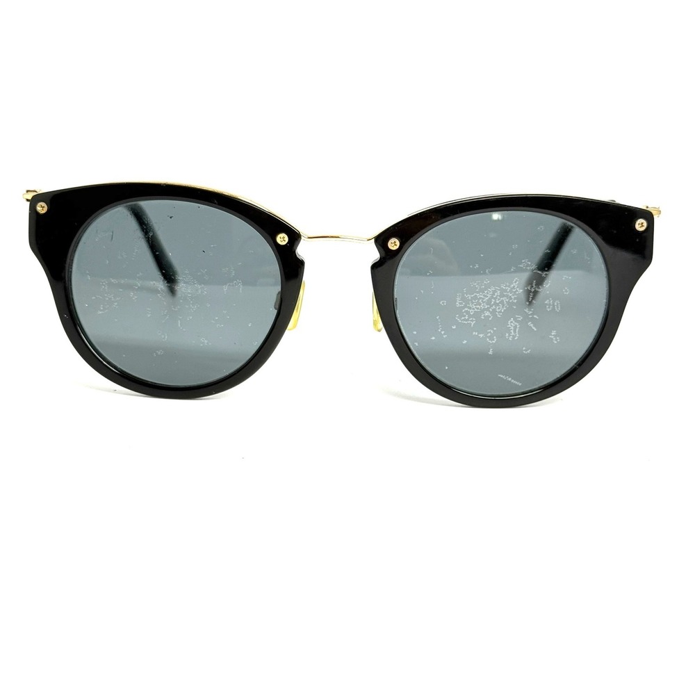 Warby Parker Hadley 3100 Black Gold Round Cat Eye Eyeglass Frame Italy 47-21-140